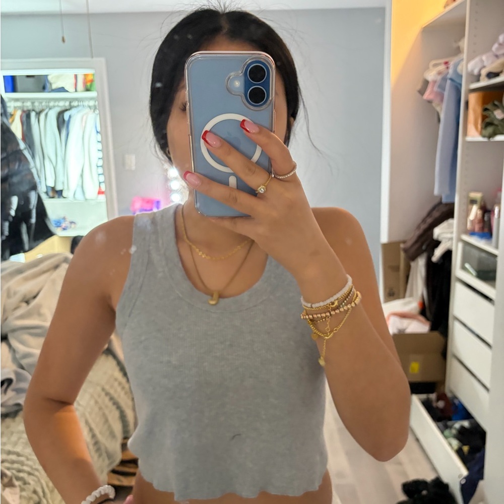 Brandy Melville Light Gray Tank Top